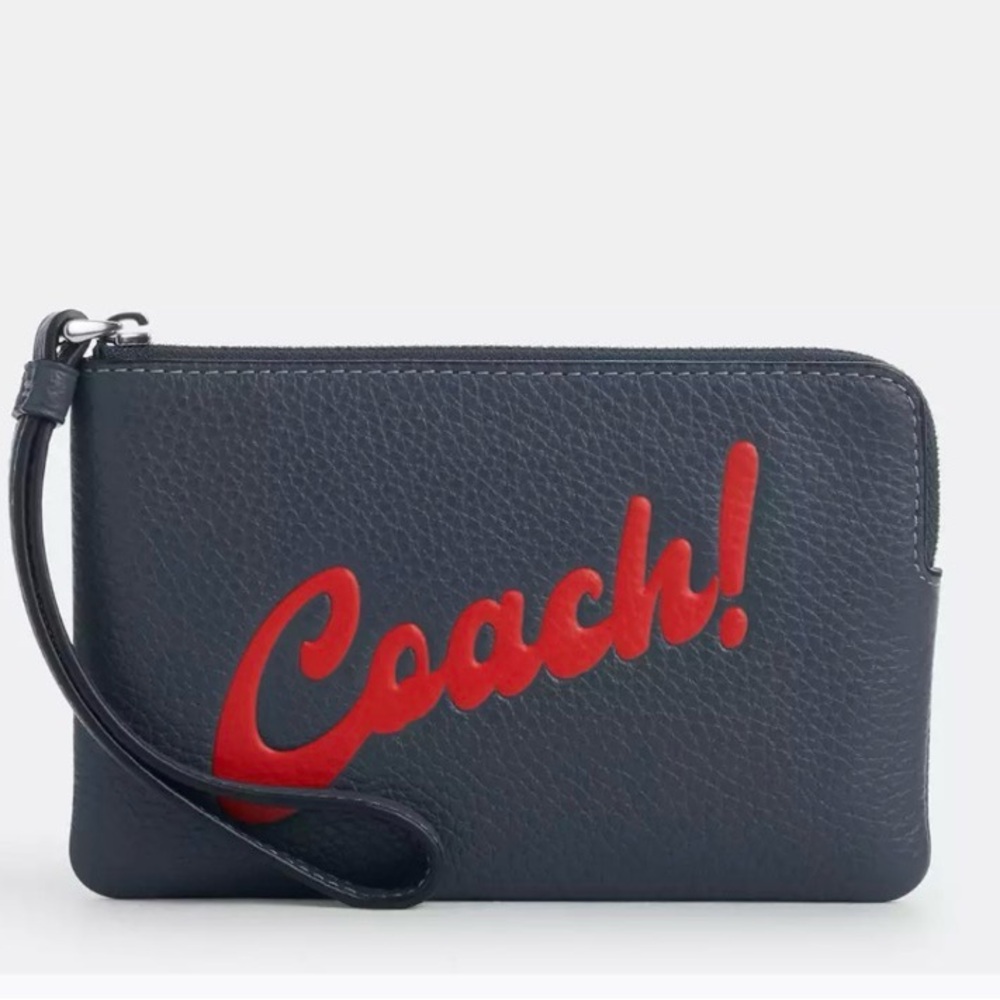 Coach Wristlet with Red Logo